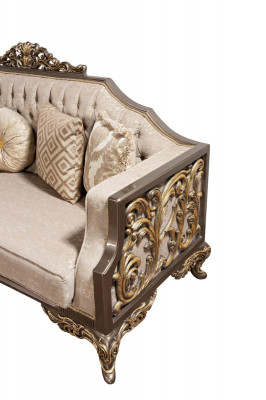 Chesterfield Sofagarnitur mit Couchtisch Sofa Set Polster Möbel 5tlg.