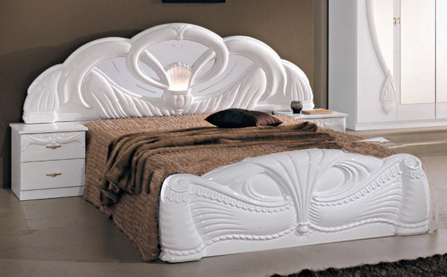 Set Komplettes Schlafzimmer Bett Schrank Nachttisch Spiegel Schrank 6 tlg. Neu