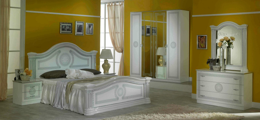 Schlafzimmer Italienische Möbel Set Modern Luxus 6tlg. Bett Betten Schrank Neu