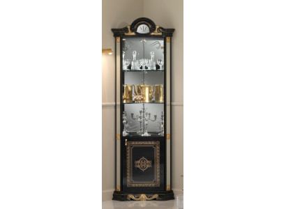 Klassische Vitrine Schrank Wohnzimmer Vitrinenschrank Vitrinen Italien Möbel Neu