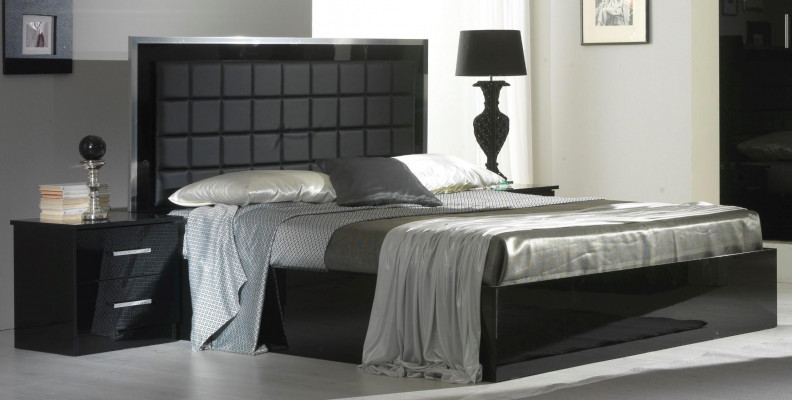 Design Schlafzimmer 6 tlg. Schlafzimmer Komplett Set Bett Nachttisch Kommode Neu