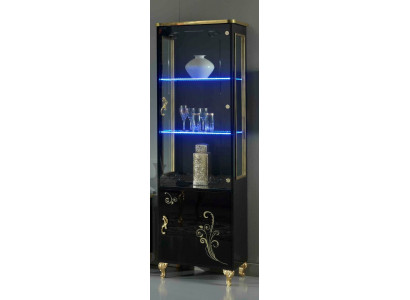 Kommode Vitrine Kommoden Vitrinen Kommodenschrank Hochglanz Schrank NEU Schwarz