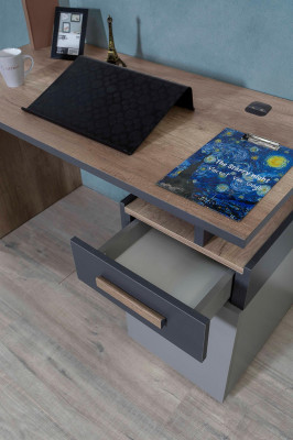 Schreibtisch Modern Tisch Wandregal Holz Jugend Kinderzimmer Möbel Design