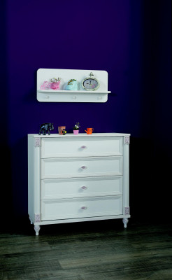 Kinderzimmer Modern Kommode mit Spiegel mit Schubladen Möbel Designer Zimmer 