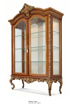 Vitrine Schränke Vitrinen Holz Luxus Glasschrank Möbel Barock 