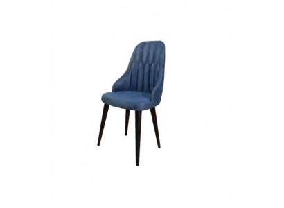 Origineller Esshocker blauer Farbe mit einem weichen Rücken für Ihr Esszimmer