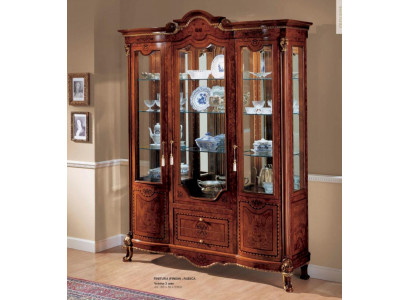 Vitrine Schränke Braun Vitrinen Luxus Schrank Glas Holz Wohnzimmer