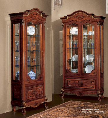 Vitrine Schränke Braun Vitrinen Luxus Schrank Glas Holz Wohnzimmer neu