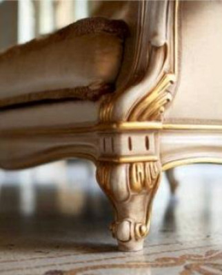 Chesterfield Dreisitzer Sofa 3 Sitzer Sofas Stoff Wohnzimmer Gold