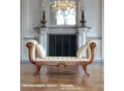 Chaiselounge Liege Chaise Stoff Couch Barock Luxus Beige Polster Braun