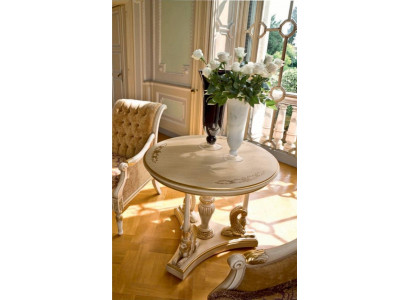 Couchtisch Beistelltisch Tisch Wohnzimmer Möbel Beige Holz Tische Rund Luxus Neu