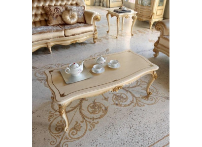 Couchtisch Beistelltisch Tisch Wohnzimmer Möbel Beige Holz Tische Design Luxus