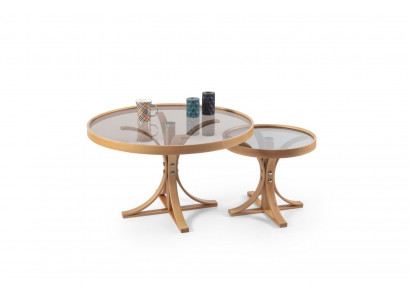 Designer 2x Couchtische Wohnzimmer Luxus Glas Komplett Modern Einrichtung