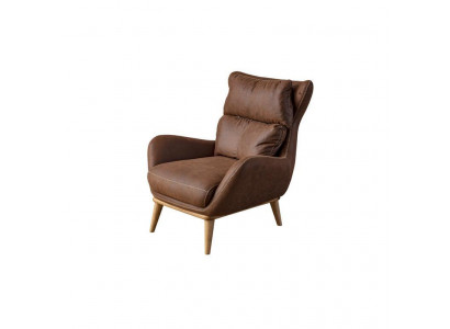 Exklusive Sessel Braun Farbe Eleganter Möbel Kunstleder Polstermöbel