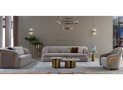 Sofagarnitur 321 Sitzer Set Design Sofa Gruppe Couch Moderne Luxus Polster Neu