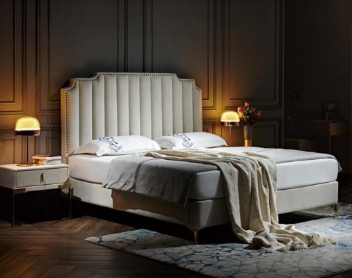 Bett 180x200cm Leder Schlafzimmer Möbel Luxury Moderne Betten Hotel Möbel Neu