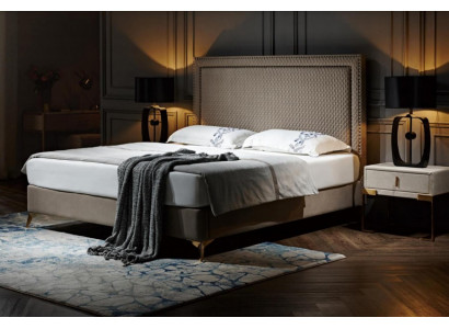 Bett 3tlg. Schlafzimmer Set Design Luxus Schlafzimmer Hotel Möbel 2x Nachttisch