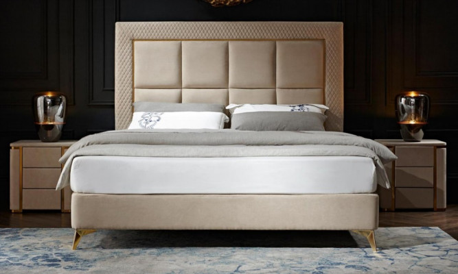 Design Luxus Doppel Hotel Betten Hotel Möbel Luxus Schlafzimmer Bett Polster Neu