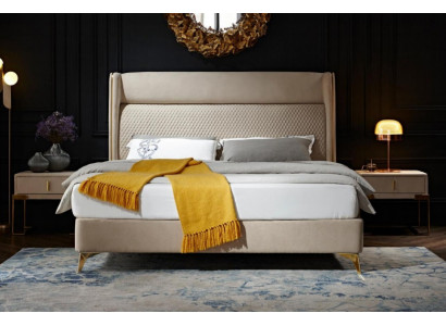 Bett 2x Nachttisch 3 tlg. Schlafzimmer Set Designer Hotel Garnitur Betten Neu