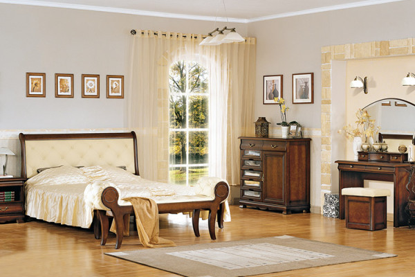 Klassischer Nachtschrank Nachttisch Massiv Konsole Ablage Schlafzimmer  N-SzN