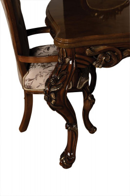 Klassisches Esszimmer Tisch mit 4 Stühlen Barock Rokoko Stil Möbel