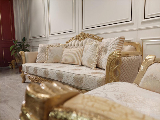 Chesterfield Sofa Barock Couch Holz Samt Dreisitzer Klassische Sofas Möbel