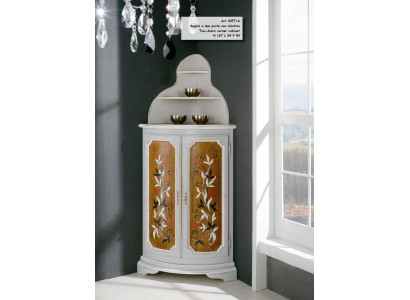 Landhaus Eckschrank Eckkommode Italienische Möbel Schrank Kommoden Anrichte