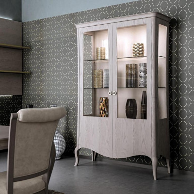 Glasschrank Wohnzimmer Sideboard Vitrine Esszimmer Sideboard Holzschränke Möbel