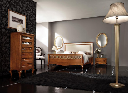 Design Klassische Luxus Möbel Modern Bett 2x Nachttisch 4tlg Schlafzimmer Set