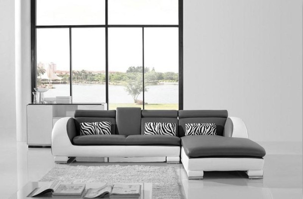 Ecksofa Sofagarnitur Leder Sofa Couch Ecke Polster Hocker Set Komplett