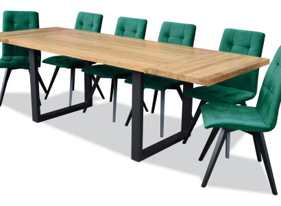 Design Ess Zimmer Stuhl Set Metall Tische Sessel 6x Stühle Tisch Garnitur 7tlg.