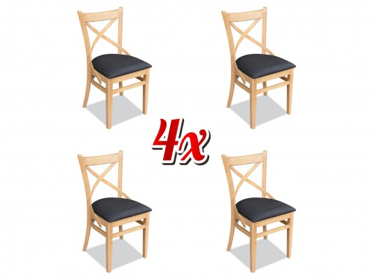 Design Stuhlset Gruppe Polsterung Textil 4x Stühle Möbel Luxus Lehn Stühle Neu