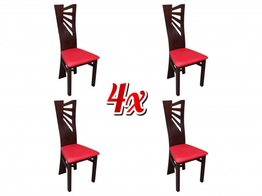 Esszimmerstuhl Designer Stühle Esszimmerstühle Neu Leder Set 4x Massivholz Stuhl