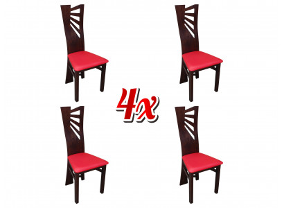 Esszimmerstuhl Designer Stühle Esszimmerstühle Neu Leder Set 4x Massivholz Stuhl