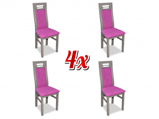 Garnitur Komplett K65 4x Designer Stuhl Set Esszimmer Textil Polster Sitz Stühle