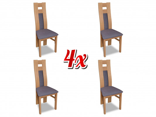 Gruppe Sitz Polster Lehn Stühle Garnitur Holz Massiv Luxus Sessel Set 4x Stuhl