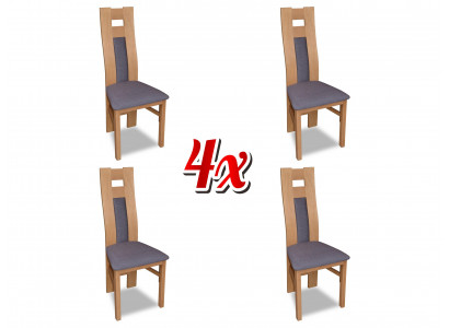 Gruppe Sitz Polster Lehn Stühle Garnitur Holz Massiv Luxus Sessel Set 4x Stuhl