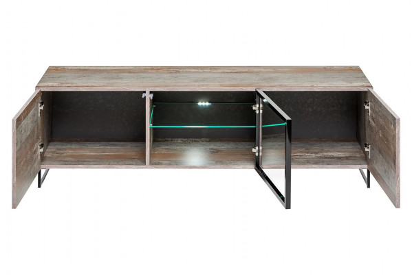 Modern Wohnzimmer Set TV-Ständer Design Einrichtung Vitrine Neu Holz Möbel