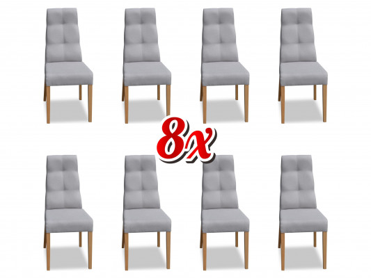 Designer Stühle Garnitur Komplett K63 Stuhl Set Esszimmer Lehn Polster Sitz 8x