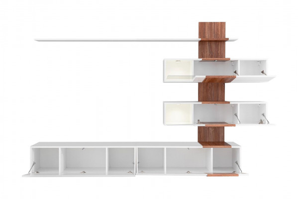 Modern Wohnwand Luxus Einrichtung Wohnzimmer Design TV-Ständer Wand Regale