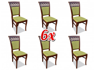 Esszimmer Stühle Holz Design Sessel Polster Set 6x Stühle Stuhl Textil Gruppen