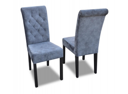 4x Chesterfield Stuhl Set Sitz Polster Garnitur Esszimmer Stühle Lehn Leder