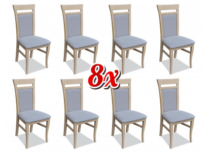 Polsterstuhl Sitz Sessel Set Küchen Stühle Veranda Stuhl 8x Esszimmer Massiv Neu