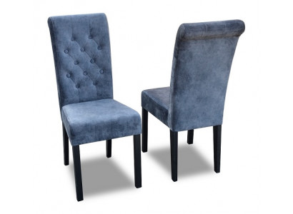 4x Chesterfield Stuhl Set Sitz Polster Garnitur Esszimmer Lehn Stühle Leder