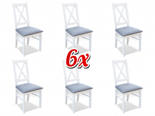 Set Holz Textil Sessel 6x Stühle Essgruppe Design Ess Zimmer Stuhl Massives Holz