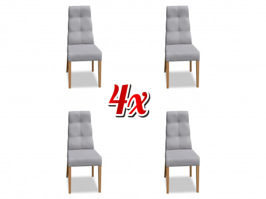 Set 4x Sessel Stuhl Design Holz Textil Polster Stühle Gastro Esszimmer Stoff Neu