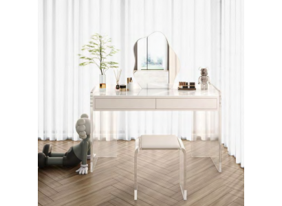 Weißer Stillvoler Schminktisch Design Schlafzimmer Schubladen Holzmöbel