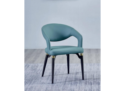 Blauer Esszimmer Stuhl Luxus 1-Sitzer Stilvolle EInsitzer Holz Stühle