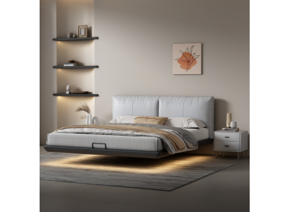 Weißes Schlafzimmer Designer Bett Luxus Betten Leder Doppelbetten Neu