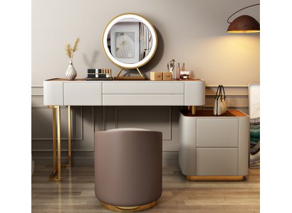 Stilvoller Weißer Schminktisch Mit Schubladen Designer Frisierkommode